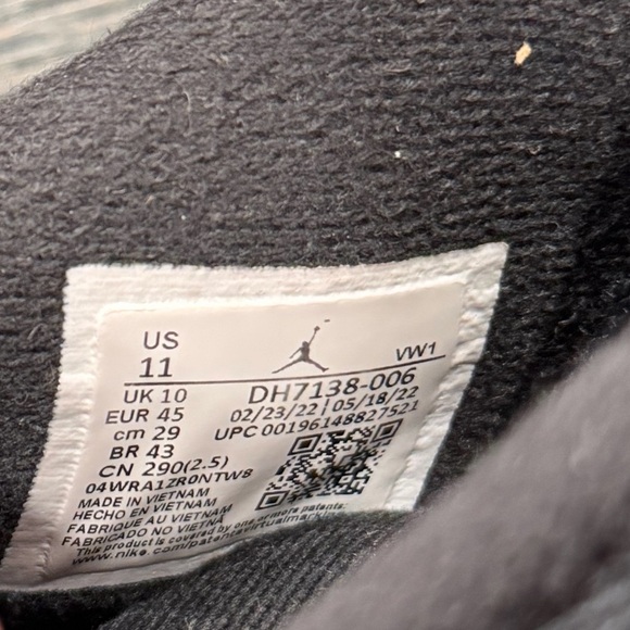 Air Jordan 4 Retro "BLACK CANVAS" Men's Basketball shoes size 11 - Picture 8 of 10